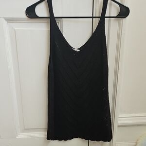 Black Knit Tank Top